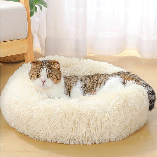 Dog Bed Super Soft Long Plush Pet Kennel Deep Sleep