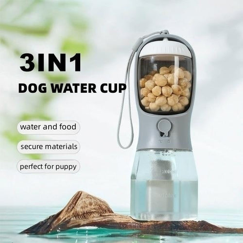 Dog Water Cup Drinking Food Garbage Bag Three