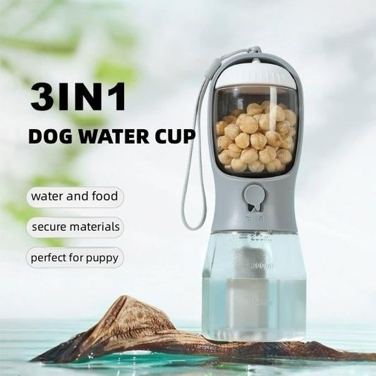 Dog Water Cup Drinking Food Garbage Bag Three